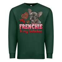 Sports Green my frenchie is my valentine Premium Sweatshirt - RanaPortraitStore