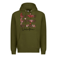 Army Green be mine valentine Premium Hoodie - JahusDesignShop