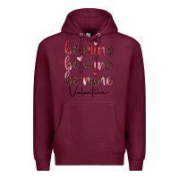 Burgundy be mine valentine Premium Hoodie - JahusDesignShop