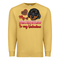 Antique Gold my dachshund is my valentine Premium Sweatshirt - RanaPortraitStore