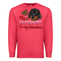 Cardinal my dachshund is my valentine Premium Sweatshirt - RanaPortraitStore