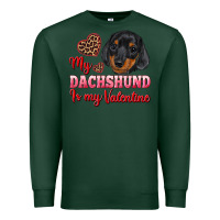 Sports Green my dachshund is my valentine Premium Sweatshirt - RanaPortraitStore