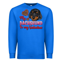 True Royal my dachshund is my valentine Premium Sweatshirt - RanaPortraitStore