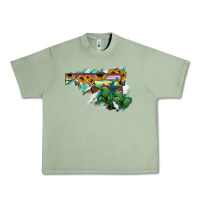 Oil Green Maryland Map Sunflower Cactus Serape Urban Heavy Tee - RanaPortraitStore