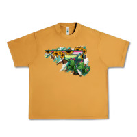 Peanut Butter Maryland Map Sunflower Cactus Serape Urban Heavy Tee - RanaPortraitStore