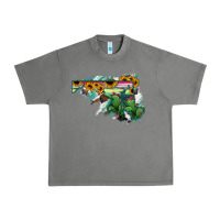 Tornado Maryland Map Sunflower Cactus Serape Urban Heavy Tee - RanaPortraitStore
