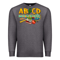 Charcoal Heather abcd back to school Premium Sweatshirt - texasbilliewilder
