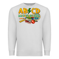 Dove Grey abcd back to school Premium Sweatshirt - texasbilliewilder