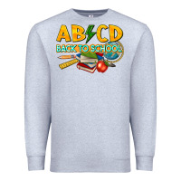 Heather Grey abcd back to school Premium Sweatshirt - texasbilliewilder