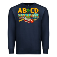 Navy abcd back to school Premium Sweatshirt - texasbilliewilder