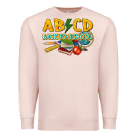 Pale Pink abcd back to school Premium Sweatshirt - texasbilliewilder