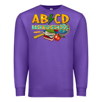 Purple abcd back to school Premium Sweatshirt - texasbilliewilder