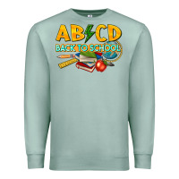 Seafoam abcd back to school Premium Sweatshirt - texasbilliewilder