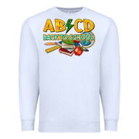 White abcd back to school Premium Sweatshirt - texasbilliewilder