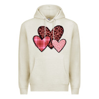 Oatmeal Heather hearts Premium Hoodie - JahusDesignShop