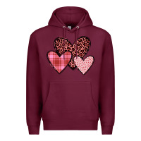 Burgundy hearts Premium Hoodie - JahusDesignShop