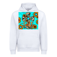White cross tumbler Urban Hoodie - JahusDesignShop