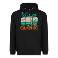 Black lets go camping Heavyweight Hoodie - texasbilliewilder