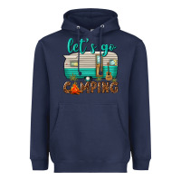 Navy lets go camping Heavyweight Hoodie - texasbilliewilder