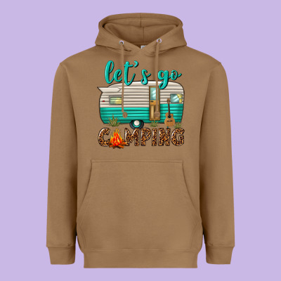 Lets Go Camping Heavyweight Hoodie Designed By Texasbilliewilder