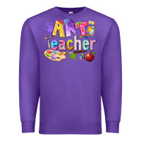 Purple art teacher Premium Sweatshirt - texasbilliewilder