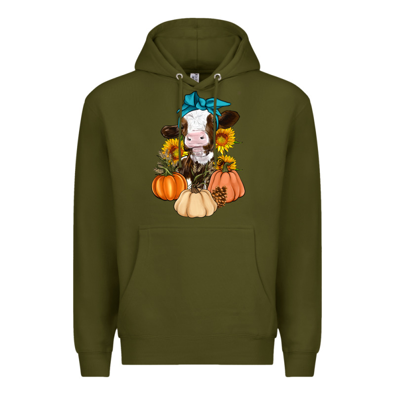 Cow Fall Pumpkin Premium Hoodie by Artiststas | Teevron