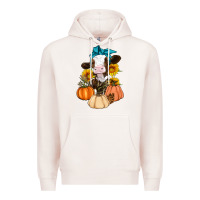 Pale Pink Cow Fall Pumpkin Premium Hoodie - Artiststas