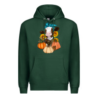 Sports Green Cow Fall Pumpkin Premium Hoodie - Artiststas