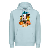 Blue Mist Cow Fall Pumpkin Premium Hoodie - Artiststas
