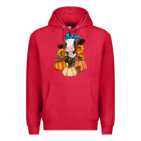 Cardinal Cow Fall Pumpkin Premium Hoodie - Artiststas