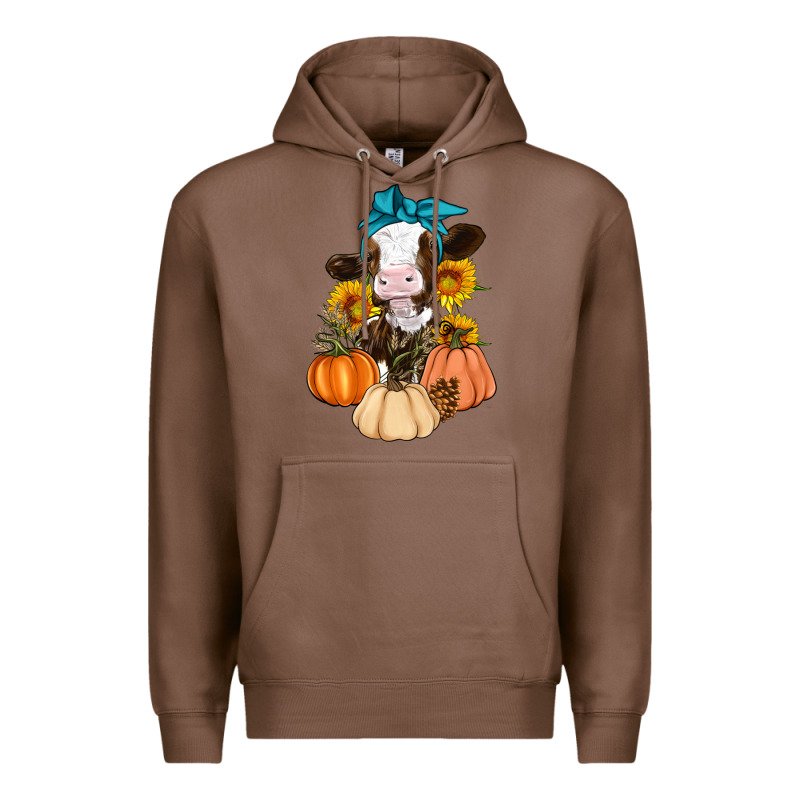 Cow Fall Pumpkin Premium Hoodie by Artiststas | Teevron
