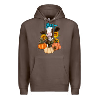 Coffee Cow Fall Pumpkin Premium Hoodie - Artiststas