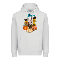 Dove Grey Cow Fall Pumpkin Premium Hoodie - Artiststas