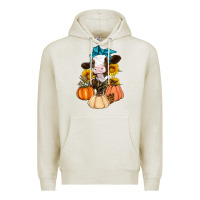 Oatmeal Heather Cow Fall Pumpkin Premium Hoodie - Artiststas