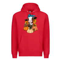 Red Cow Fall Pumpkin Premium Hoodie - Artiststas