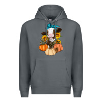 Rock Cow Fall Pumpkin Premium Hoodie - Artiststas