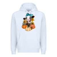 White Cow Fall Pumpkin Premium Hoodie - Artiststas