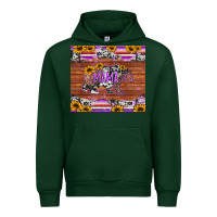 Forest Green mama bear sunflowers purple Urban Hoodie - Jasminsmagicworld