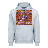 Heather Grey mama bear sunflowers purple Urban Hoodie - Jasminsmagicworld