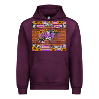 Mauve Wine mama bear sunflowers purple Urban Hoodie - Jasminsmagicworld