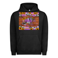Pigment Black mama bear sunflowers purple Urban Hoodie - Jasminsmagicworld