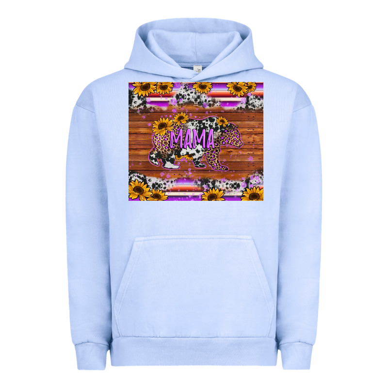 Mama Bear Sunflowers Purple Urban Hoodie by Jasminsmagicworld | Teevron