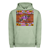Pigment Oil Green mama bear sunflowers purple Urban Hoodie - Jasminsmagicworld