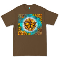 Cacao Monarch Butterfly Sunflower Premium Tee - LillyAllenDesigns