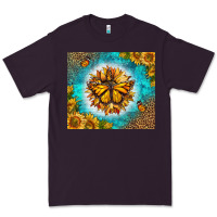 Plum Monarch Butterfly Sunflower Premium Tee - LillyAllenDesigns