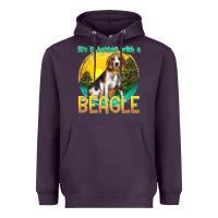 Plum life is better with a beagle Heavyweight Hoodie - texasbilliewilder