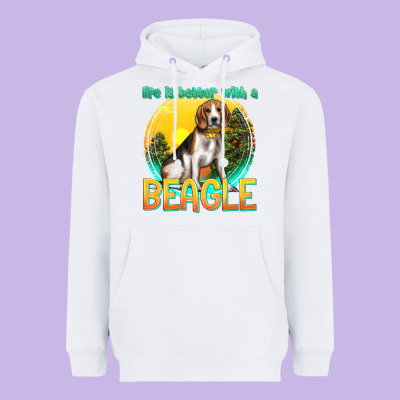 Life Is Better With A Beagle Heavyweight Hoodie Designed By Texasbilliewilder