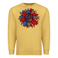 Antique Gold American flag leopard sunflower Premium Sweatshirt - Zillion Design Studio