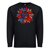 Black American flag leopard sunflower Premium Sweatshirt - Zillion Design Studio