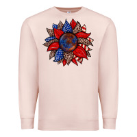Pale Pink American flag leopard sunflower Premium Sweatshirt - Zillion Design Studio